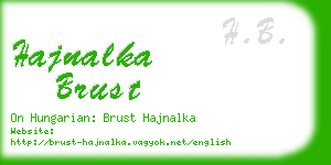 hajnalka brust business card